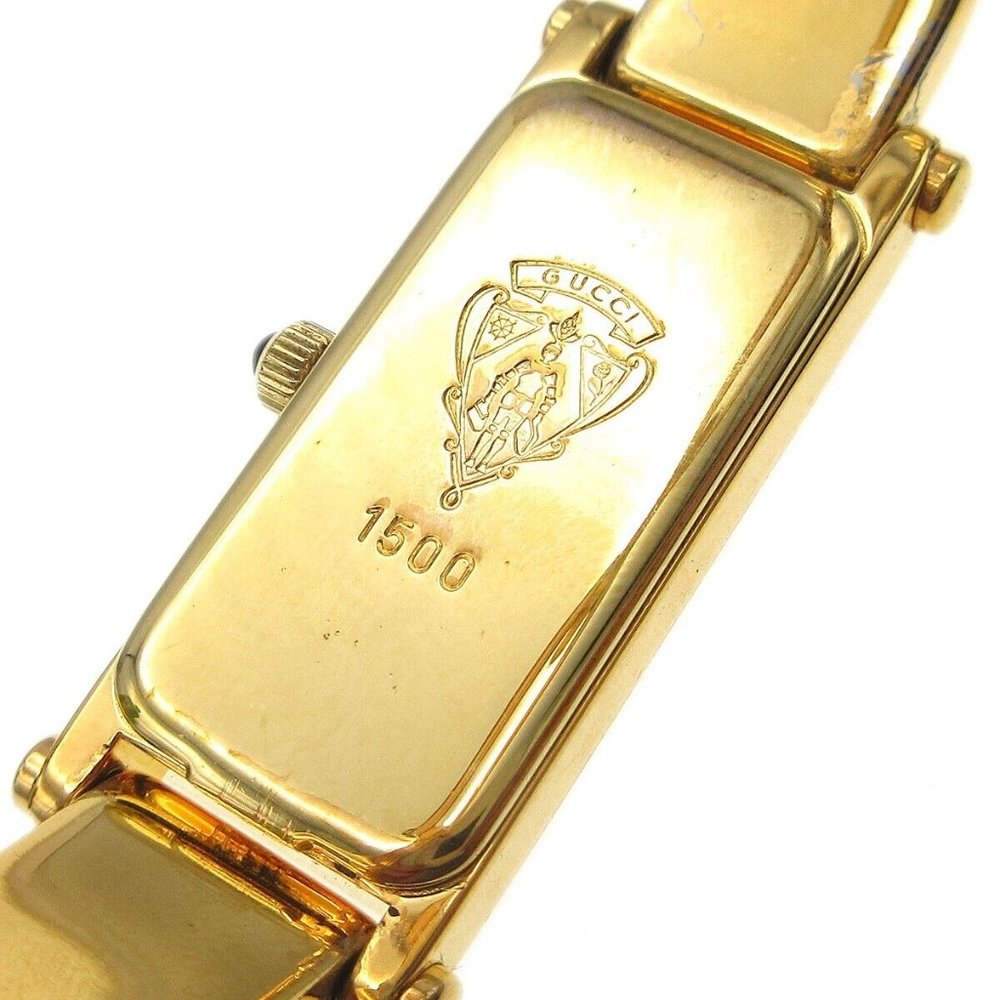 Gucci 1500 Ladies Quartz Wristwatch Watch Gold-plated - Picture 3 of 7